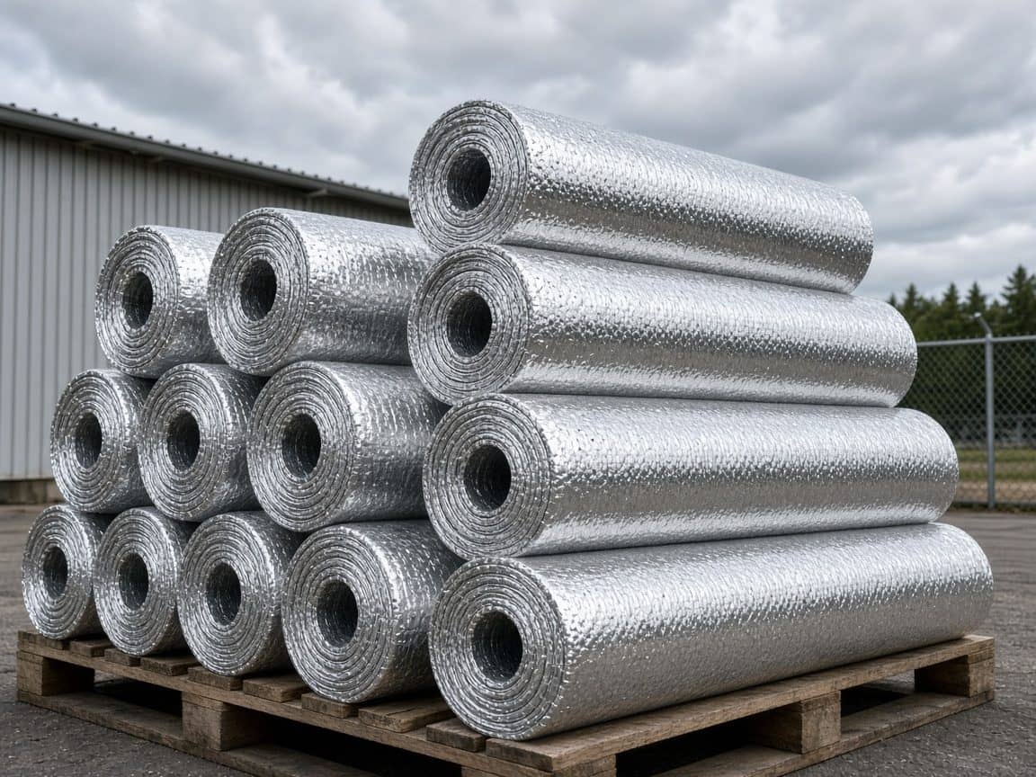 Foto ilustrativa de Aislante térmico aluminizado para techo.