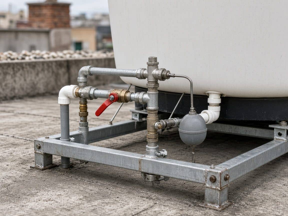 Illustrative photo of Base y conexiones para tanque.