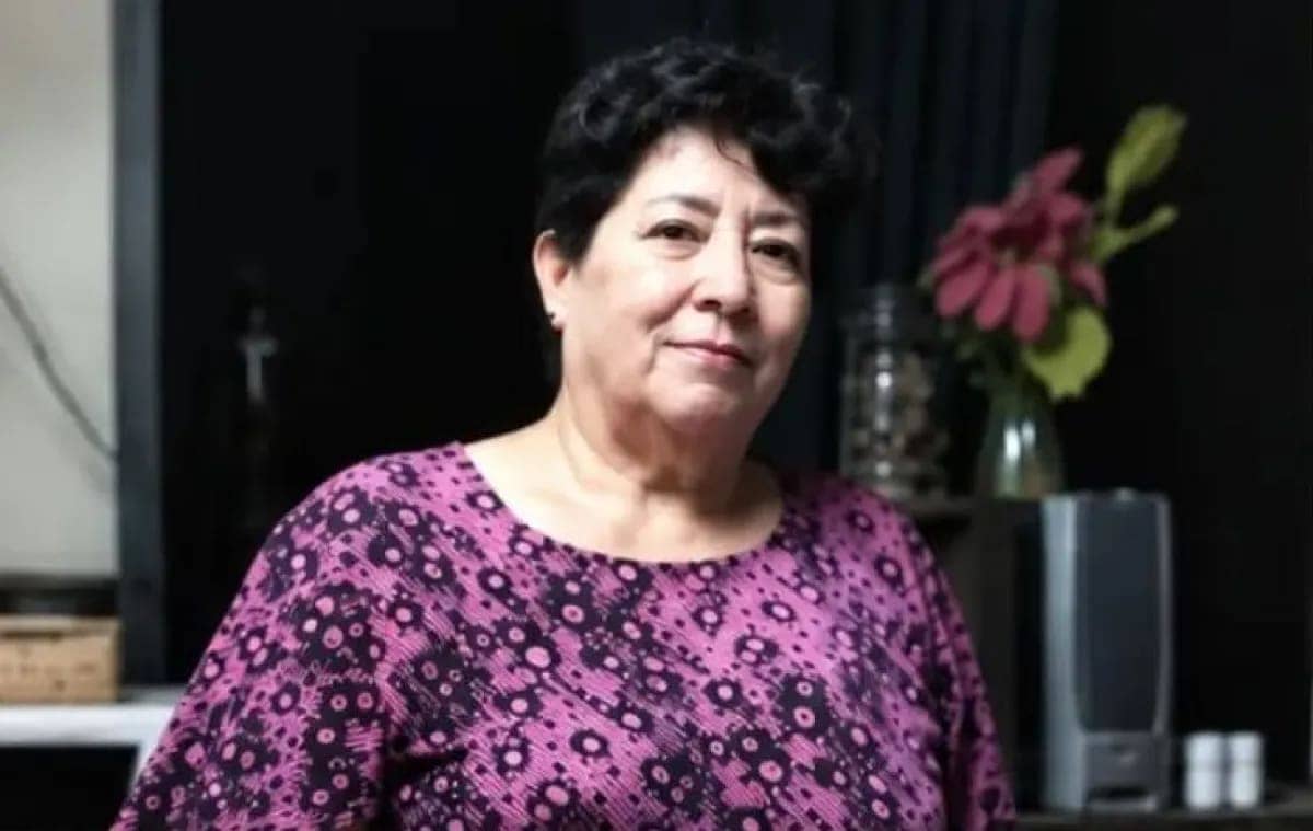 Norma Edith Bedoya, in a pink blouse, in an archive photograph.